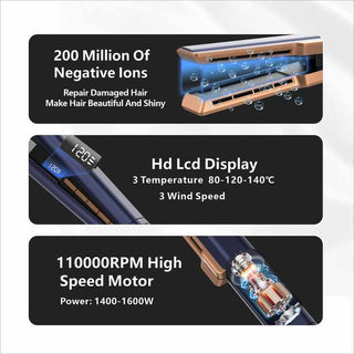 Airstyler mit negativen Ionen zum Haarglätten und Haartrocknen